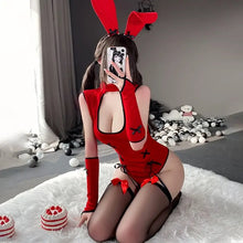 Load image into Gallery viewer, &#39;Red Bunny&#39; Kawaii Hollow-Out Backless Bodysuit AlielNosirrah
