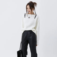 Load image into Gallery viewer, Revelation&#39; Buckle Punk Horizontal Collar Sweater AlielNosirrah
