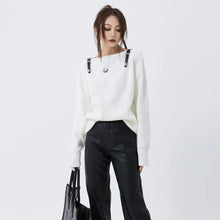 Load image into Gallery viewer, Revelation&#39; Buckle Punk Horizontal Collar Sweater AlielNosirrah

