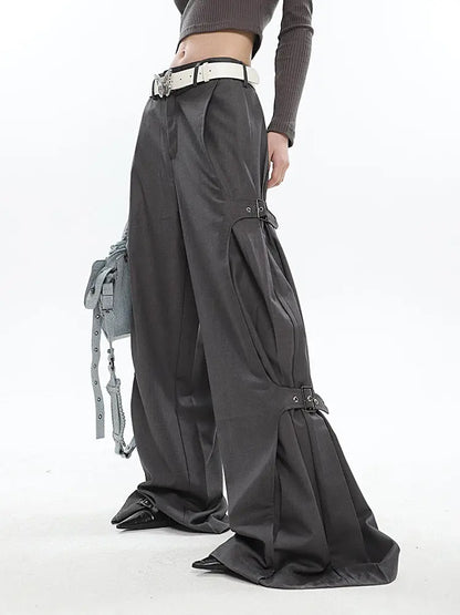 'Ride with It' Darkwear Oversized Wide-leg Pants AlielNosirrah