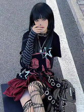 Load image into Gallery viewer, &#39;Rock Star&#39; Grunge Kawaii Goth Skull Top AlielNosirrah
