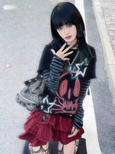 Load image into Gallery viewer, &#39;Rock Star&#39; Grunge Kawaii Goth Skull Top AlielNosirrah
