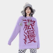 Load image into Gallery viewer, &#39;Romanticism Harajuku Fluffy Purple Sweater AlielNosirrah
