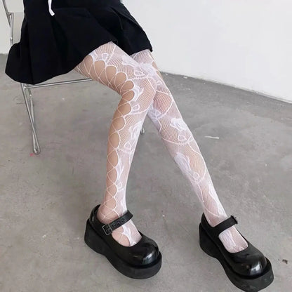 'Rose Bud'   Sided Hollow Out Goth Tights AlielNosirrah