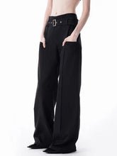 Load image into Gallery viewer, &#39;Safe Zone&#39; Buckle Belt Wide-Leg Pants AlielNosirrah
