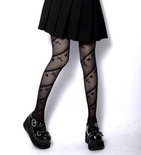 Load image into Gallery viewer, &#39;Saints&#39; Heart &amp; Cross Holiday Alt Tights AlielNosirrah
