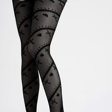 Load image into Gallery viewer, &#39;Saints&#39; Heart &amp; Cross Holiday Alt Tights AlielNosirrah

