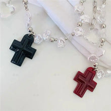 Load image into Gallery viewer, Savior&#39; Cross and Heart Pear Beads Necklace AlielNosirrah
