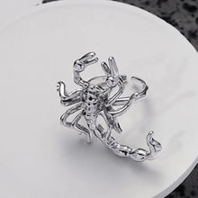 Load image into Gallery viewer, &#39;Scorpion&#39; Punk Metal Scorpion Ring AlielNosirrah
