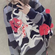 Load image into Gallery viewer, &#39;Secrets&#39; Pink Skeleton Heart Shape Sweater AlielNosirrah
