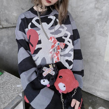 Load image into Gallery viewer, &#39;Secrets&#39; Pink Skeleton Heart Shape Sweater AlielNosirrah
