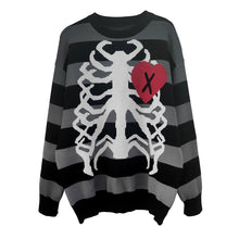 Load image into Gallery viewer, &#39;Secrets&#39; Pink Skeleton Heart Shape Sweater AlielNosirrah
