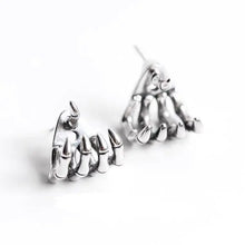 Load image into Gallery viewer, &#39;Sharp Claws&#39; Dark Skeleton Hands Earrings AlielNosirrah
