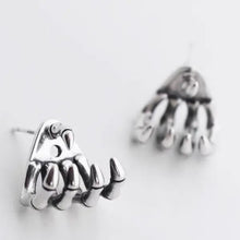 Load image into Gallery viewer, &#39;Sharp Claws&#39; Dark Skeleton Hands Earrings AlielNosirrah
