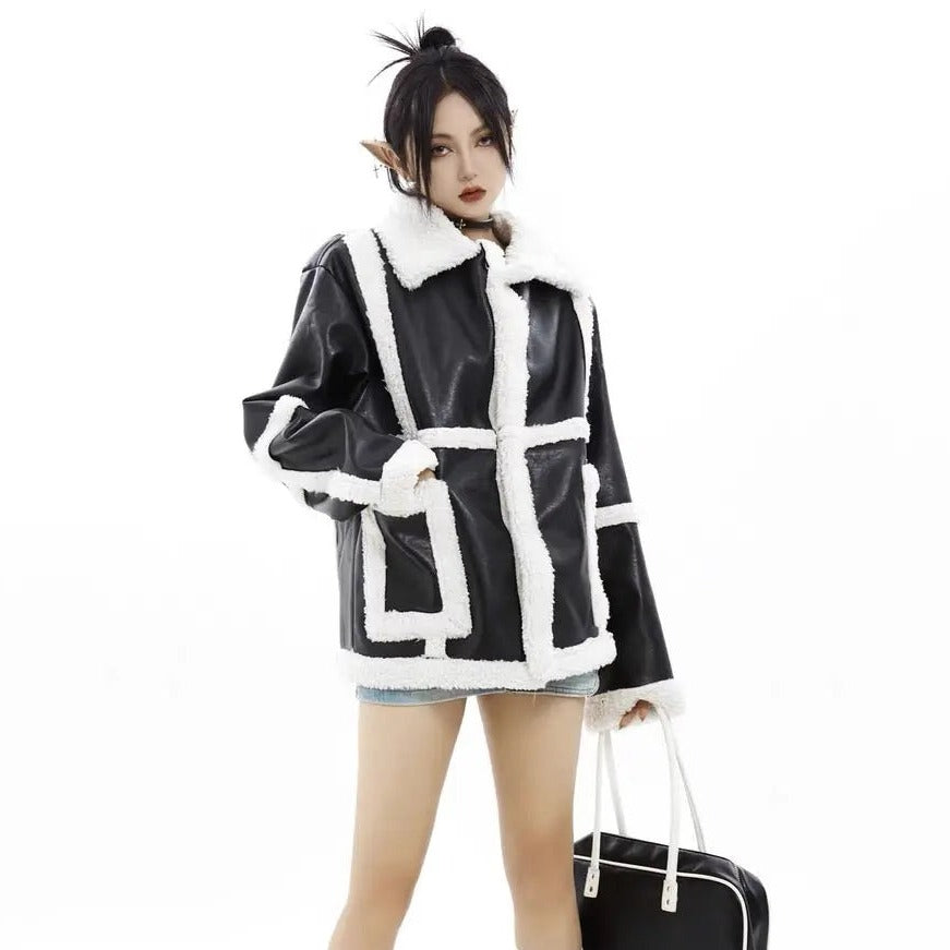 'Shepherd'Dark Woolen Patchwork Jacket AlielNosirrah