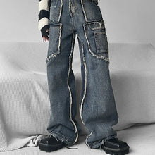 Load image into Gallery viewer, &#39;Shield&#39; loose straight-leg cargo jeans AlielNosirrah

