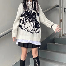 Load image into Gallery viewer, &#39;Shojo&#39; Kawaii Goth Manga Girl Sweaters AlielNosirrah
