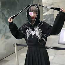 Load image into Gallery viewer, &#39;Sick Doll&#39; Harajuku Rabbit Ears Hoodie Top AlielNosirrah
