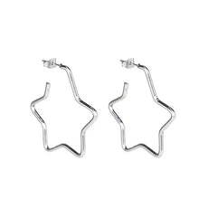 Load image into Gallery viewer, &#39;Silver Lining&#39; Grunge Star Shape Earring AlielNosirrah
