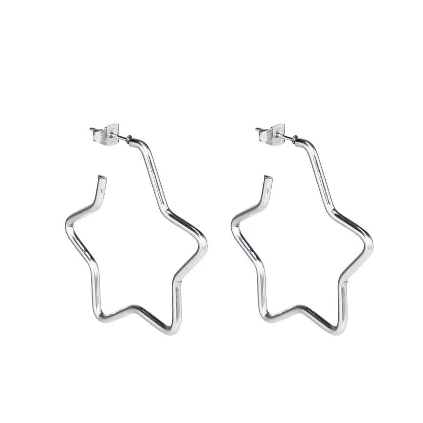 'Silver Lining' Grunge Star Shape Earring AlielNosirrah