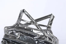 Load image into Gallery viewer, &#39;Silver River&#39; Future Metallic Buckle Tank Top AlielNosirrah
