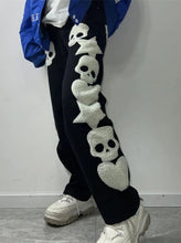 Load image into Gallery viewer, &#39;Skull Stars&#39; Kawaii Goth Fleeced Pattern Jeans AlielNosirrah
