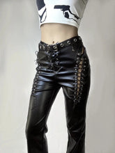 Load image into Gallery viewer, Snake Dance&#39; Lace Up Pu Leather Pants AlielNosirrah
