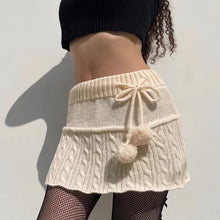 Load image into Gallery viewer, &#39;Snow Flakes&#39; Kawaii  Fluff Ball Skirt AlielNosirrah

