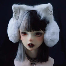 Load image into Gallery viewer, &#39;Snowman&#39; Cat Ears Decorated Earmuffs AlielNosirrah
