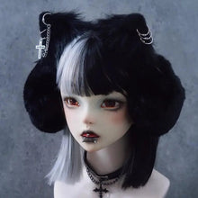 Load image into Gallery viewer, &#39;Snowman&#39; Cat Ears Decorated Earmuffs AlielNosirrah
