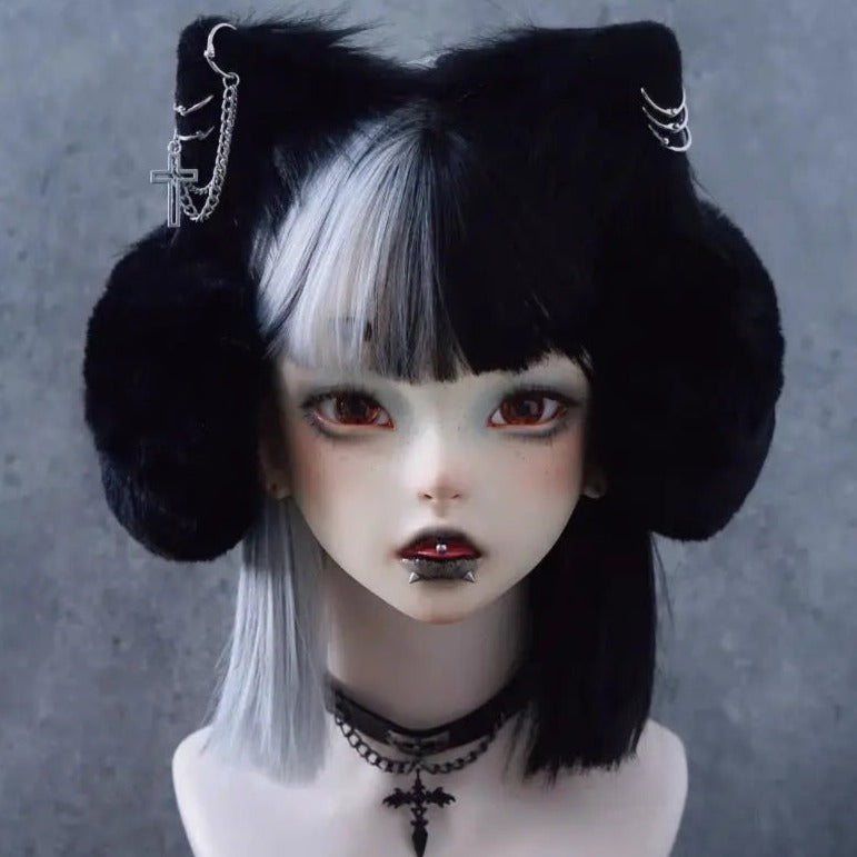 'Snowman' Cat Ears Decorated Earmuffs AlielNosirrah