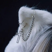 Load image into Gallery viewer, &#39;Snowman&#39; Cat Ears Decorated Earmuffs AlielNosirrah
