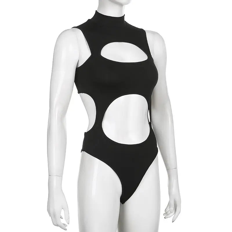 AINIC Ribbed Bodysuit for Women Sleeveless Spaghetti Strap