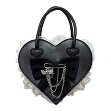 Load image into Gallery viewer, &#39;Souffle&#39; Kawaii Heart Shape Bowtie Hand Bag AlielNosirrah
