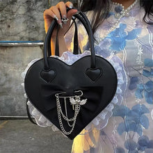 Load image into Gallery viewer, &#39;Souffle&#39; Kawaii Heart Shape Bowtie Hand Bag AlielNosirrah
