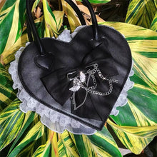 Load image into Gallery viewer, &#39;Souffle&#39; Kawaii Heart Shape Bowtie Hand Bag AlielNosirrah
