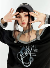 Load image into Gallery viewer, &#39;Star Collector&#39;  Punk Buckle Strap Off-Shoulder Top AlielNosirrah
