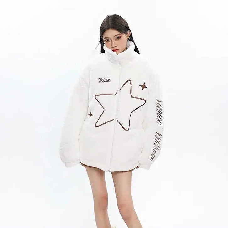 'Star Knows' Star Pattern Zip-Up Jacket AlielNosirrah