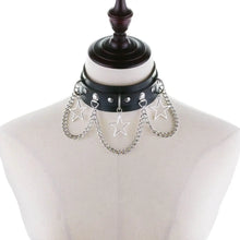 Load image into Gallery viewer, &#39;Star Wish&#39; Chains Punk Metal Choker AlielNosirrah
