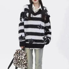 Load image into Gallery viewer, &#39;Starbaby&#39; Grunge Striped Star Detachable Sweater AlielNosirrah
