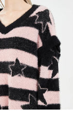 Load image into Gallery viewer, &#39;Starbaby&#39; Grunge Striped Star Detachable Sweater AlielNosirrah
