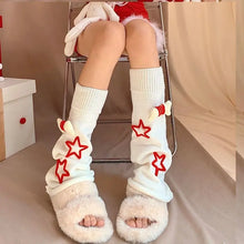 Load image into Gallery viewer, &#39;Stardew&#39; Kawaii Star Skull Leg Warmers AlielNosirrah
