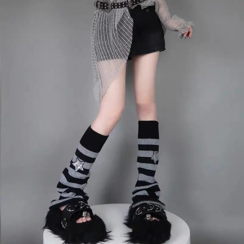 'Stardust' Striped Sequins Leg Warmer AlielNosirrah
