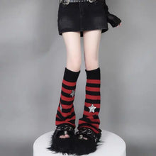 Load image into Gallery viewer, &#39;Stardust&#39; Striped Sequins Leg Warmer AlielNosirrah
