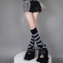 Load image into Gallery viewer, &#39;Stardust&#39; Striped Sequins Leg Warmer AlielNosirrah
