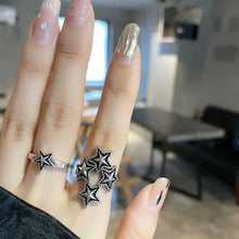 Load image into Gallery viewer, &#39;Starry&#39; Star Shape Grunge Set Rings AlielNosirrah
