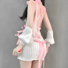 Load image into Gallery viewer, &#39;Strawberry Angel&#39; Kawaii Bow-tie Sweater Dress AlielNosirrah
