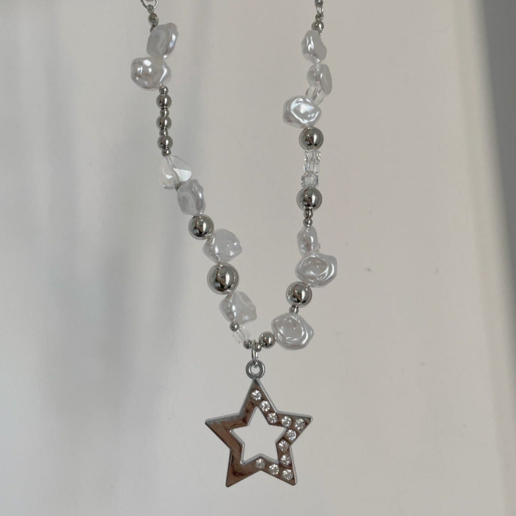 Summer Bummer' Y2k Star & Pear Beads Necklace AlielNosirrah