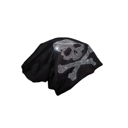 ‘Teen Spirit' Grunge Skull Sequins Beanie Hat