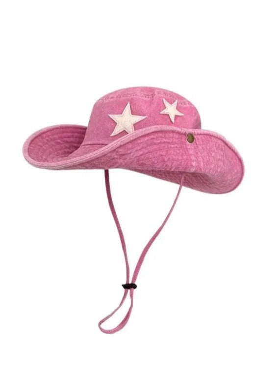 'Texas Star Y2k Style Pink Star Cowboy Hat AlielNosirrah